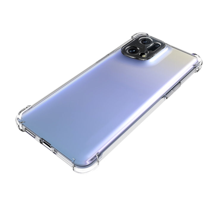 適用於OPPO Find X5 Pro JSM 透明TPU手機氣囊防摔保護殼 帶防滑條