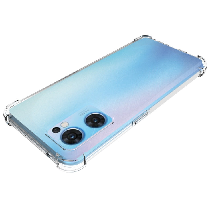 適用於OPPO Reno7 5G Global JSM 透明TPU手機氣囊防摔保護殼 帶防滑條