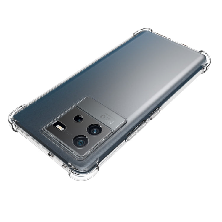 適用於 vivo iQOO Neo6 5G JSM 透明TPU手機氣囊防摔保護殼 帶防滑條