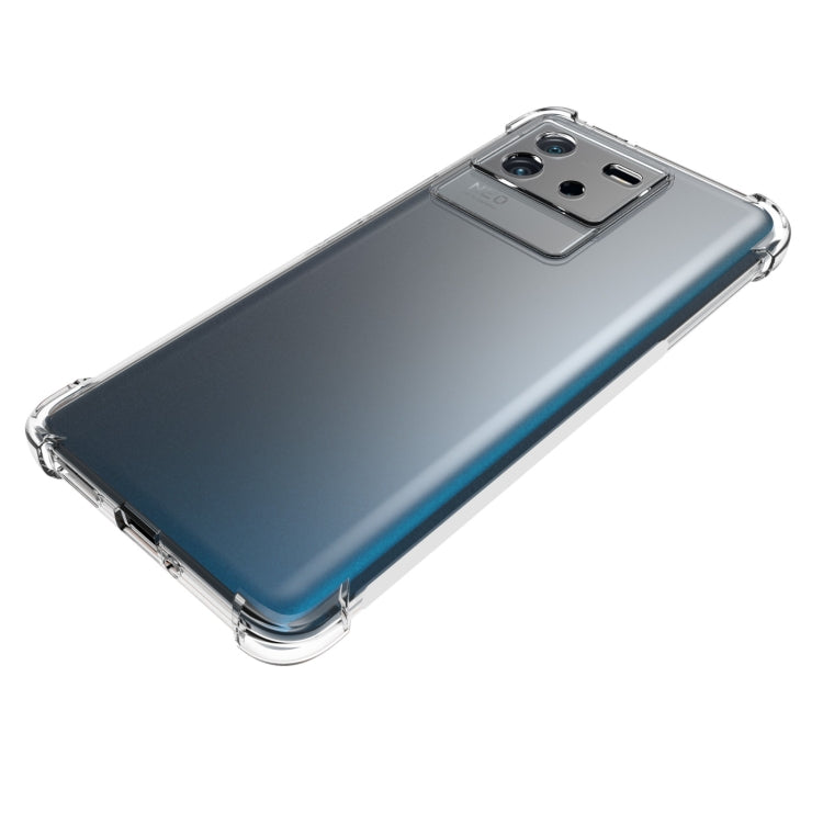 適用於 vivo iQOO Neo6 5G JSM 透明TPU手機氣囊防摔保護殼 帶防滑條