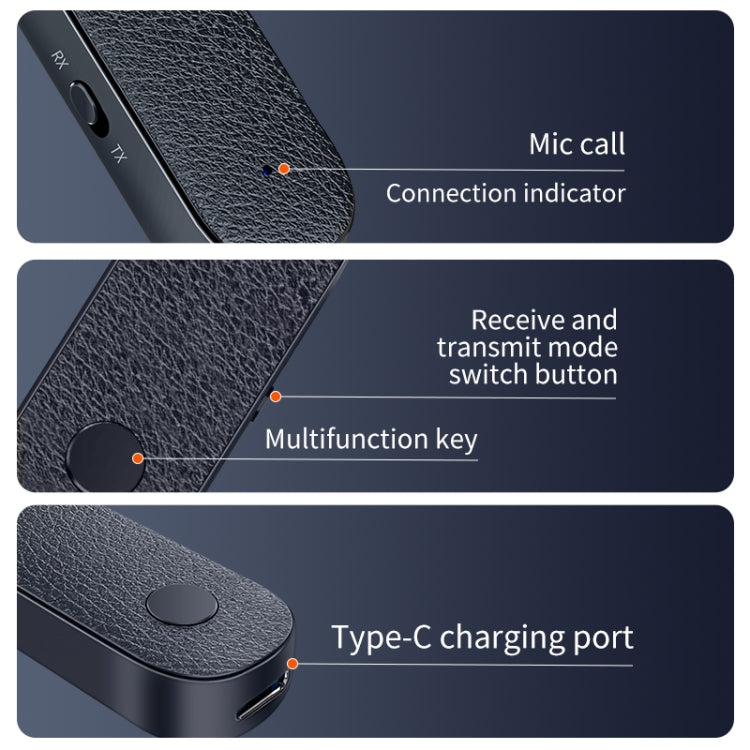 T06 車載藍牙5.1接收器 3.5mm音頻接收發射器二合一