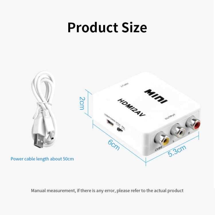 JSM HDMI轉AV/CVBS高清1080P視頻轉換器 轉接頭