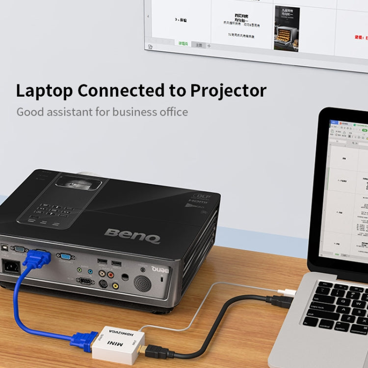 JSM HDMI轉VGA高清1080P視頻音頻轉換器 轉接頭