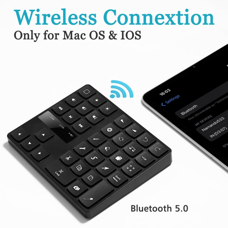 MC-533 藍牙5.0繪畫鍵盤35鍵鍵盤無線数字鍵盤