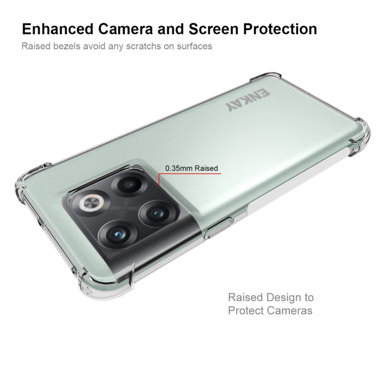 適用於 OnePlus 10T 5G / Ace Pro ENKAY 透明防摔系列 四角加厚帶防滑條透明TPU手機防摔保護殼
