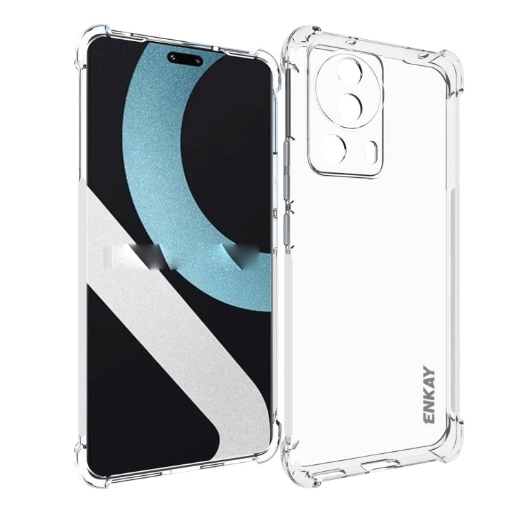 適用於 小米Civi 2 5G ENKAY 透明防摔系列 四角加厚帶防滑條透明TPU手機防摔保護殼