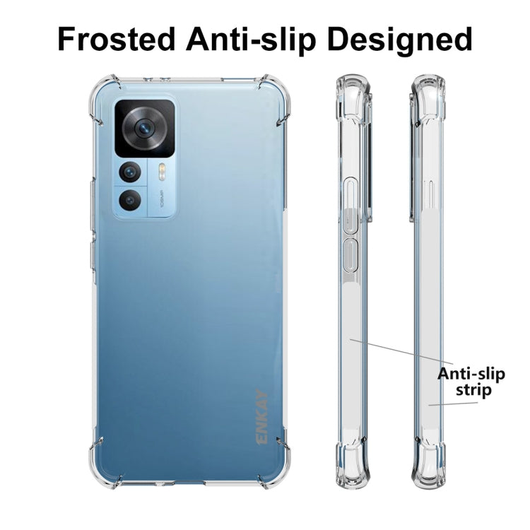 適用於小米紅米K50 至尊版 ENKAY 透明防摔系列 四角加厚帶防滑條透明TPU手機防摔保護殼