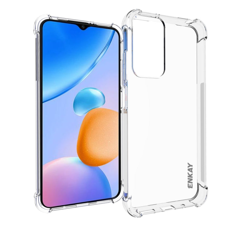 適用於小米紅米11 Prime 4G ENKAY 透明防摔系列 四角加厚帶防滑條透明TPU手機防摔保護殼