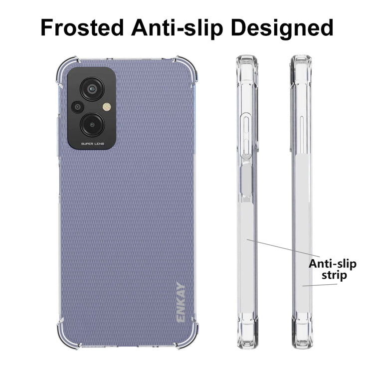 適用於小米紅米11 Prime 4G ENKAY 透明防摔系列 四角加厚帶防滑條透明TPU手機防摔保護殼