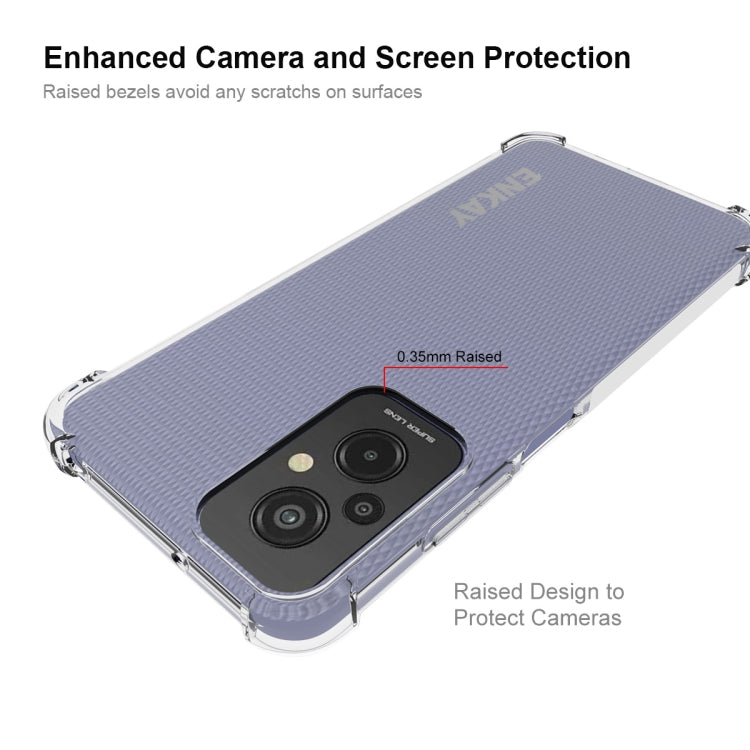 適用於小米紅米11 Prime 4G ENKAY 透明防摔系列 四角加厚帶防滑條透明TPU手機防摔保護殼