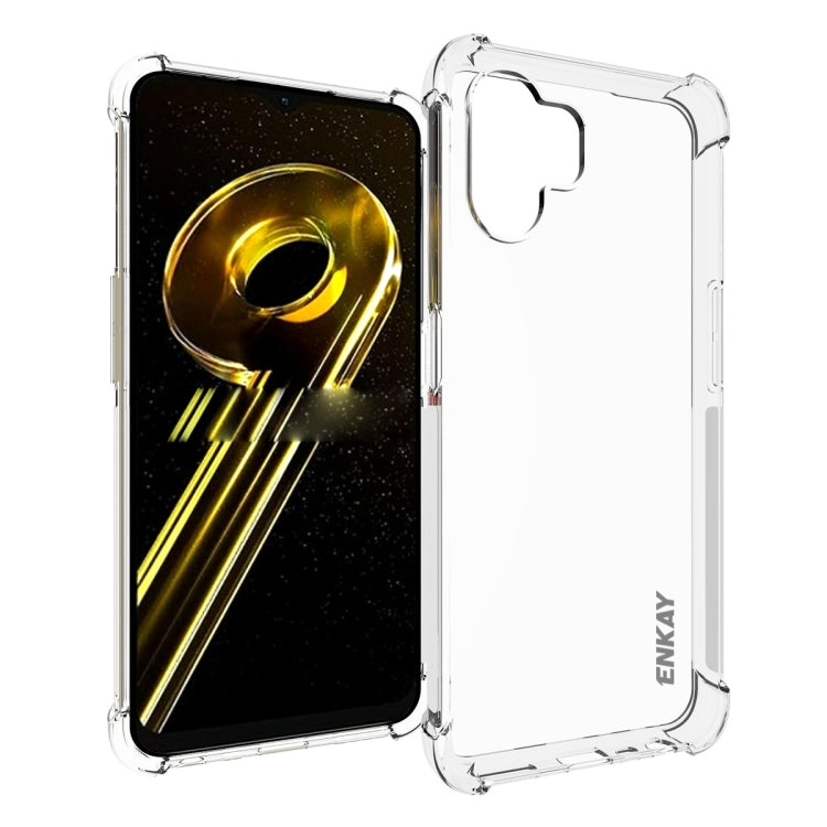 適用於Realme  9i 5Ｇ ENKAY 透明防摔系列 四角加厚帶防滑條透明TPU手機防摔保護殼