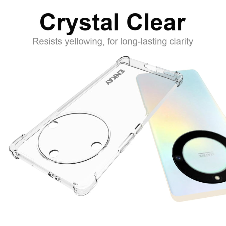 適用於 榮耀X40 5G ENKAY 透明防摔系列 四角加厚帶防滑條透明TPU手機防摔保護殼