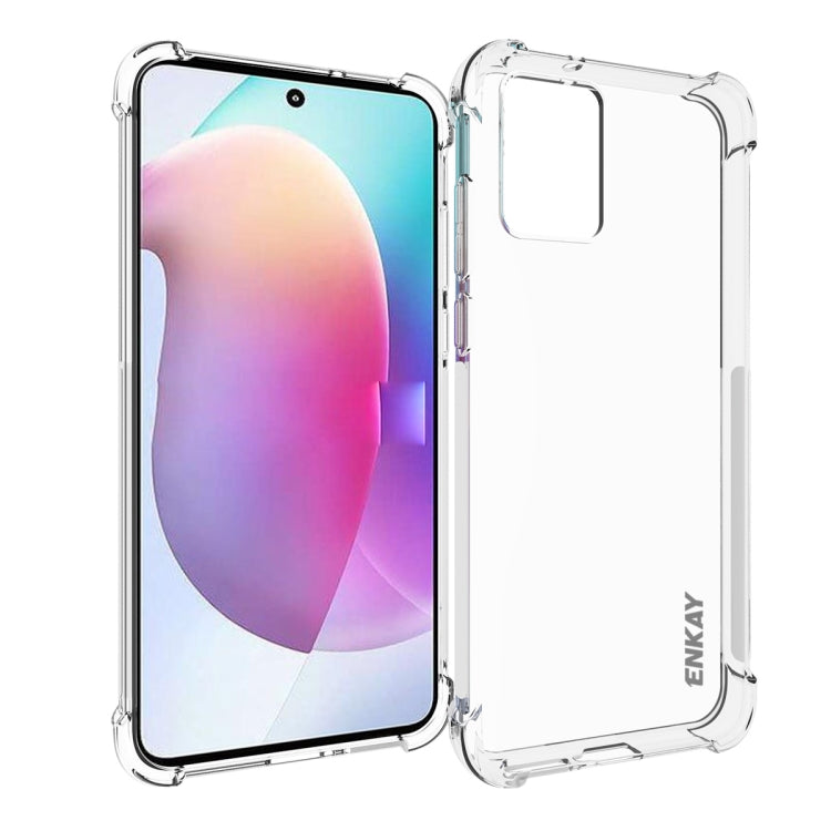 適用於 摩托羅拉Edge 30 Lite ENKAY 透明防摔系列 四角加厚帶防滑條透明TPU手機防摔保護殼
