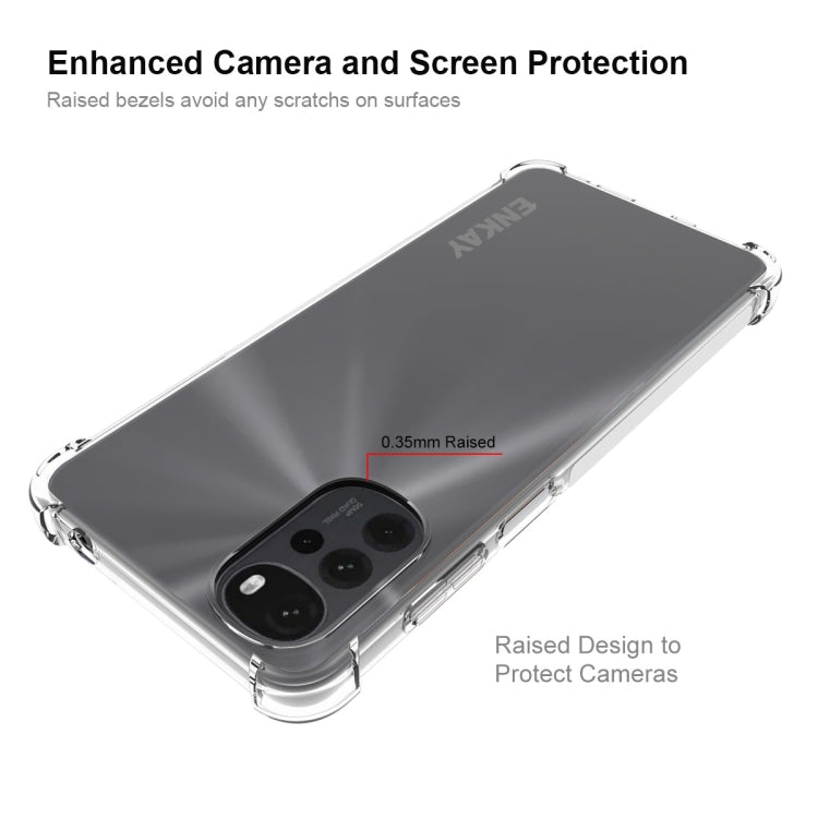 適用於 摩托羅拉Moto G22 4G ENKAY 透明防摔系列 四角加厚帶防滑條透明TPU手機防摔保護殼