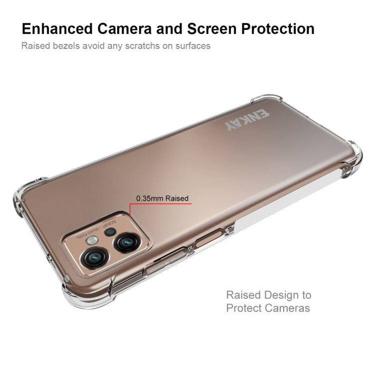 適用於 摩托羅拉Moto G32 ENKAY 透明防摔系列 四角加厚帶防滑條透明TPU手機防摔保護殼