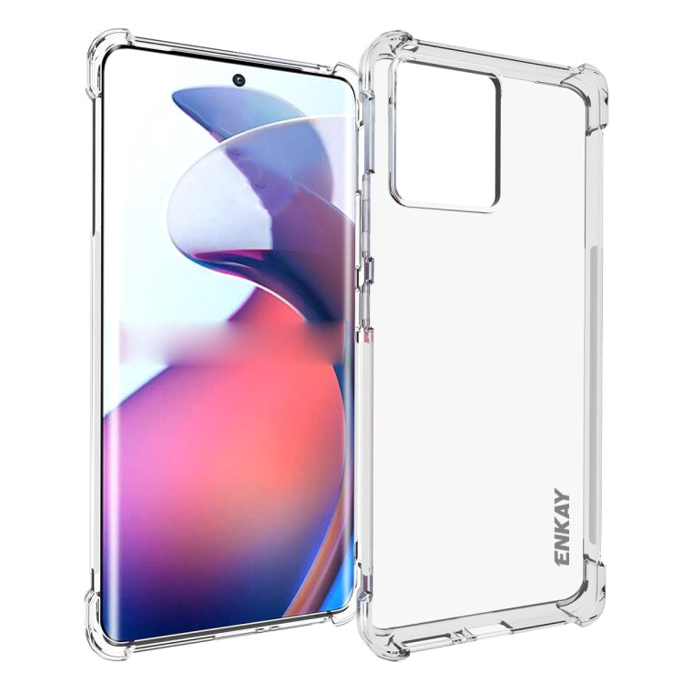 適用於 摩托羅拉Moto S30 Pro ENKAY 透明防摔系列 四角加厚帶防滑條透明TPU手機防摔保護殼