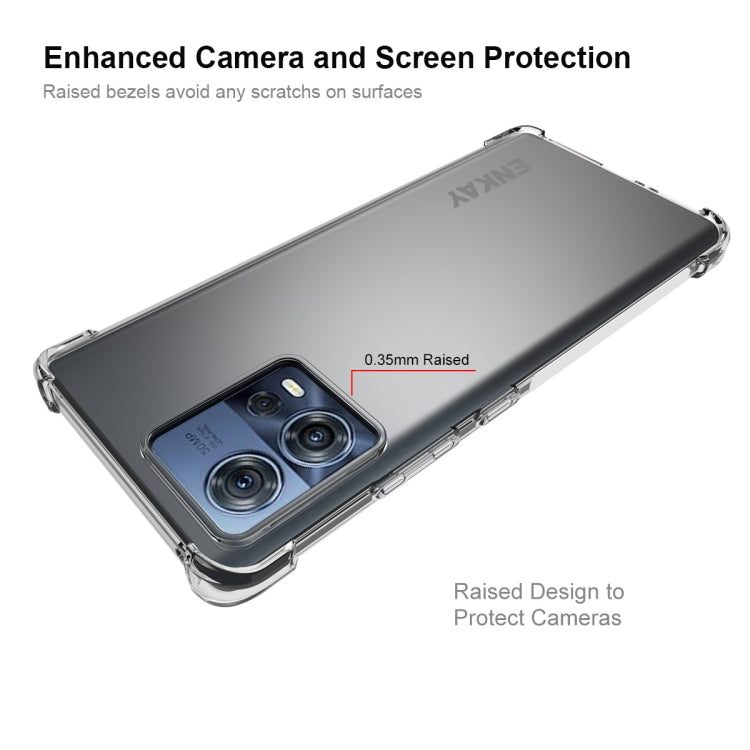 適用於 摩托羅拉Moto S30 Pro ENKAY 透明防摔系列 四角加厚帶防滑條透明TPU手機防摔保護殼