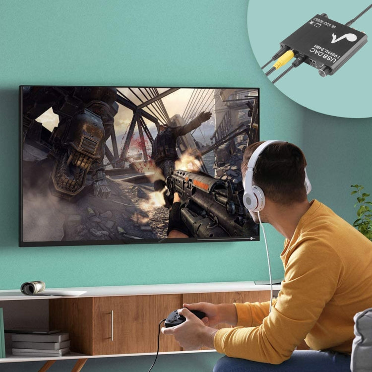 AY107 數模轉換器光纖模擬音頻解碼器USB聲卡数字音頻轉換器