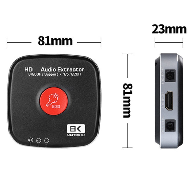 AYSA-11V21  8K/60Hz YbCr420 HDR10 輸出7.1 HDMI8K音頻分離器 2.1音頻分離器