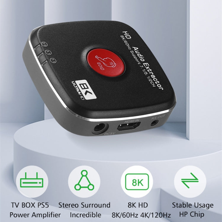 AYSA-11V21  8K/60Hz YbCr420 HDR10 輸出7.1 HDMI8K音頻分離器 2.1音頻分離器