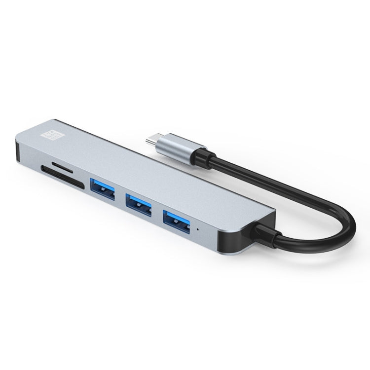 JUNSUNMAY JSM-HUB004 Type-C擴展塢六合一可插卡分線器HDMI 4K高清視頻轉換器