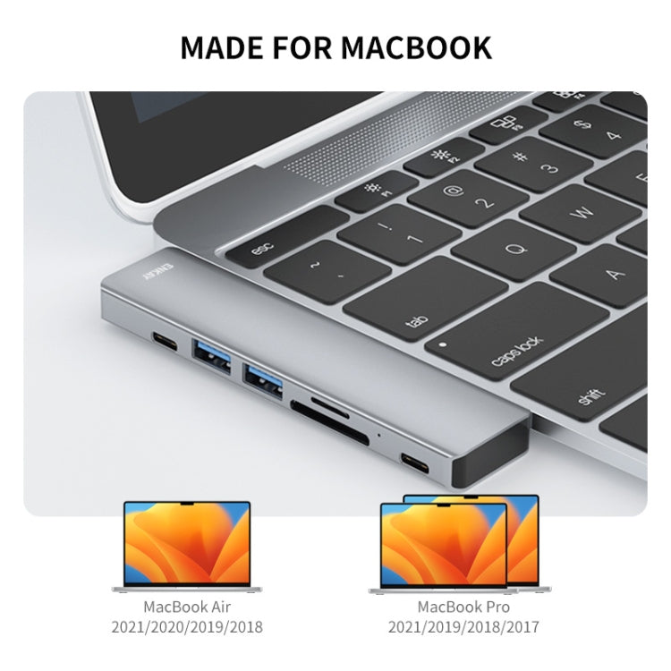 ENKAY Hat-Prince 蘋果專用七合二Type-C擴展塢可插卡分線器HDMI 4K高清視頻轉換器