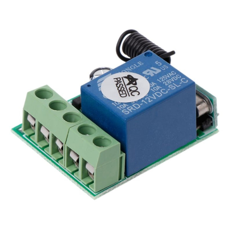 12V 10A 單路學習碼遙控開關 433MHZ 開關接收器