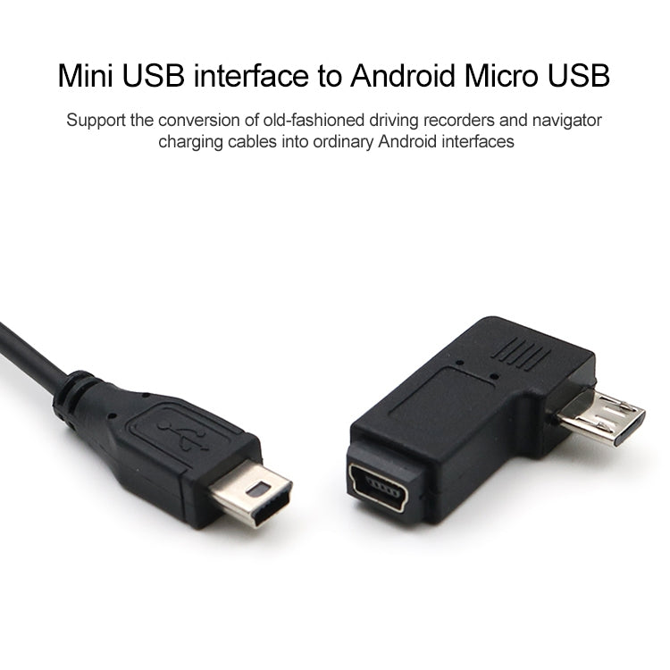 90度Mini USB母 轉 Micro USB公轉接頭