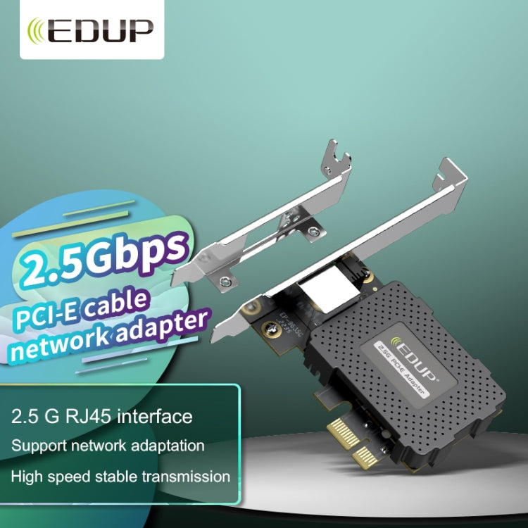 EDUP EP-9635C 2.5Gbps千兆遊戲有線網卡 2500M高速網口擴展 台式電腦自適應以太網卡 網絡適配器