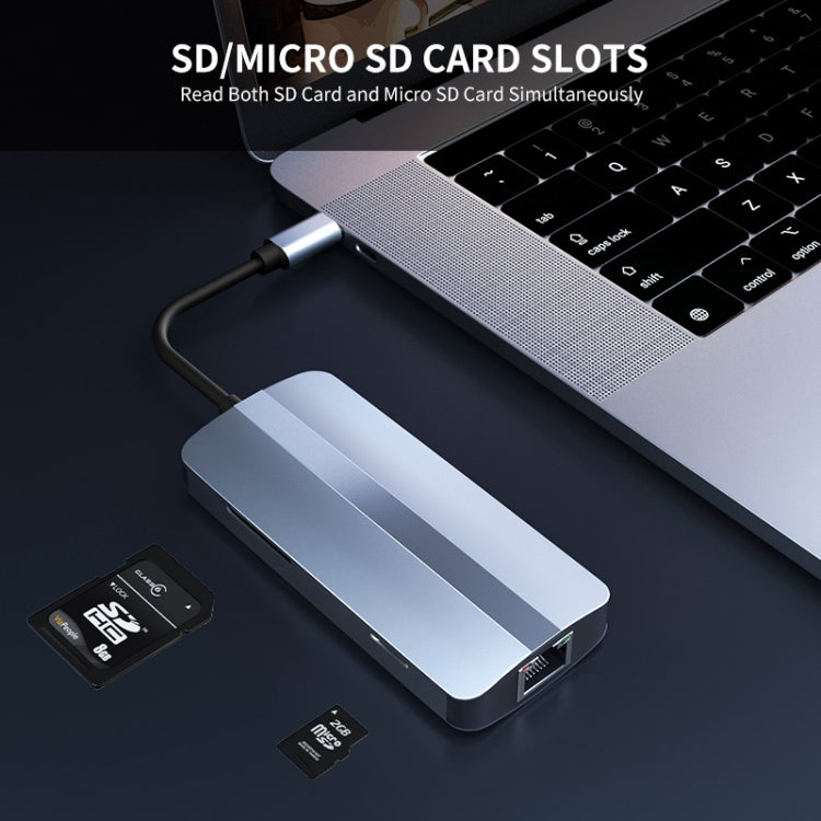 JUNSUNMAY JSM-HUB017 Type-C擴展塢百兆網口七合一