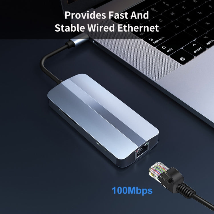 JUNSUNMAY JSM-HUB017 Type-C擴展塢百兆網口七合一