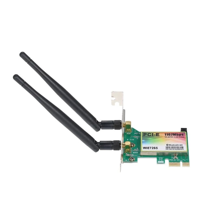 WIE7265 PCI-e 雙頻802.11ac 1167Mbps+ 藍牙4.2無線網卡