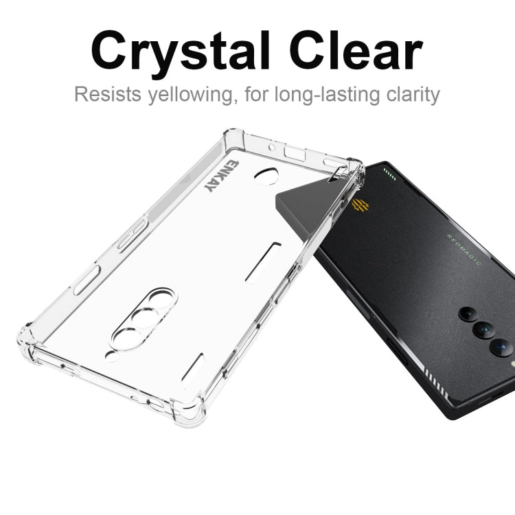 適用於中興努比亞紅魔8 Pro ENKAY 透明防摔系列 四角加厚帶防滑條透明TPU手機防摔保護殼