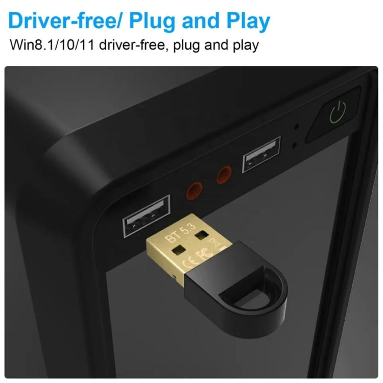 B-001迷你藍牙5.3適配器發射器接收器無線USB適配器