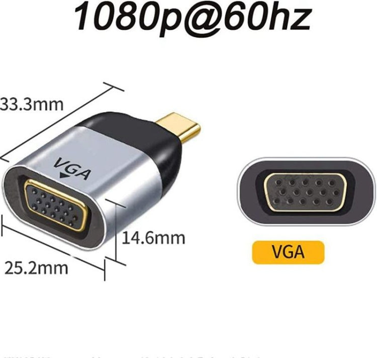USB Type C轉VGA轉換器公轉母轉換器