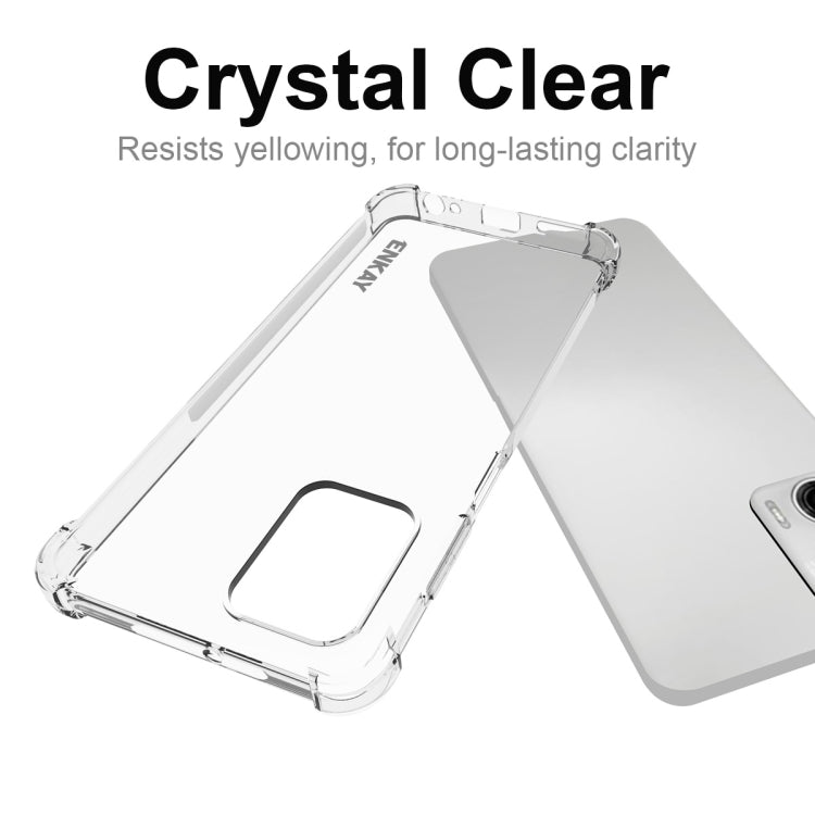 適用於 摩托羅拉Moto G73 5G ENKAY Hat-Prince 透明防摔系列 四角加厚帶防滑條透明TPU手機防摔保護殼