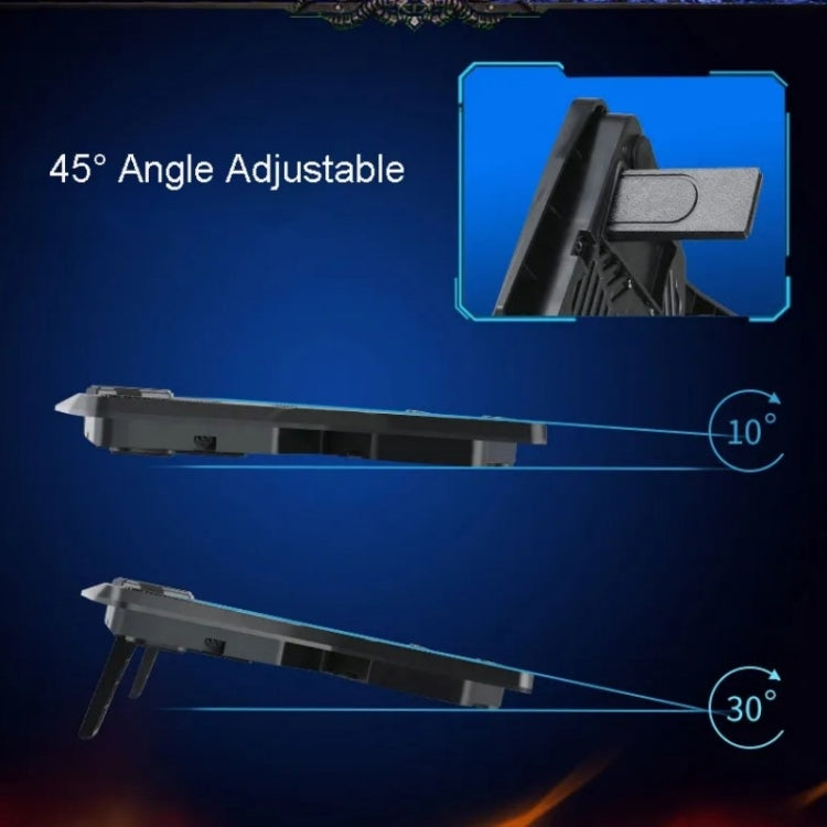 S400 四個冷卻風扇可摺疊遊戲筆記本電腦桌面支架