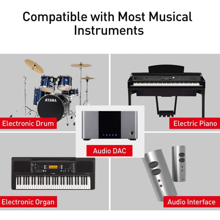 1米 Type-C轉USB-B MIDI 音頻線 適用於筆記本電腦, 連接打印機, MIDI鍵盤, 音頻接口錄製等
