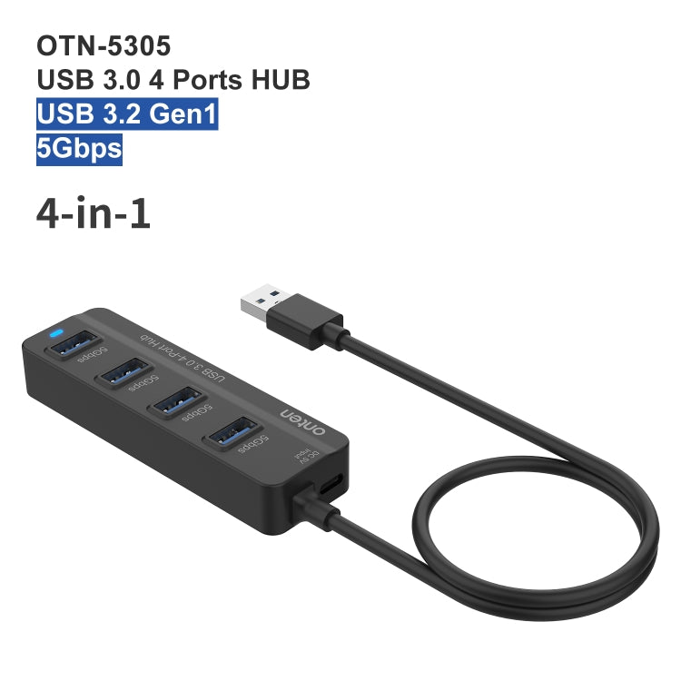 Onten 5305 4口USB3.0 HUB集線器