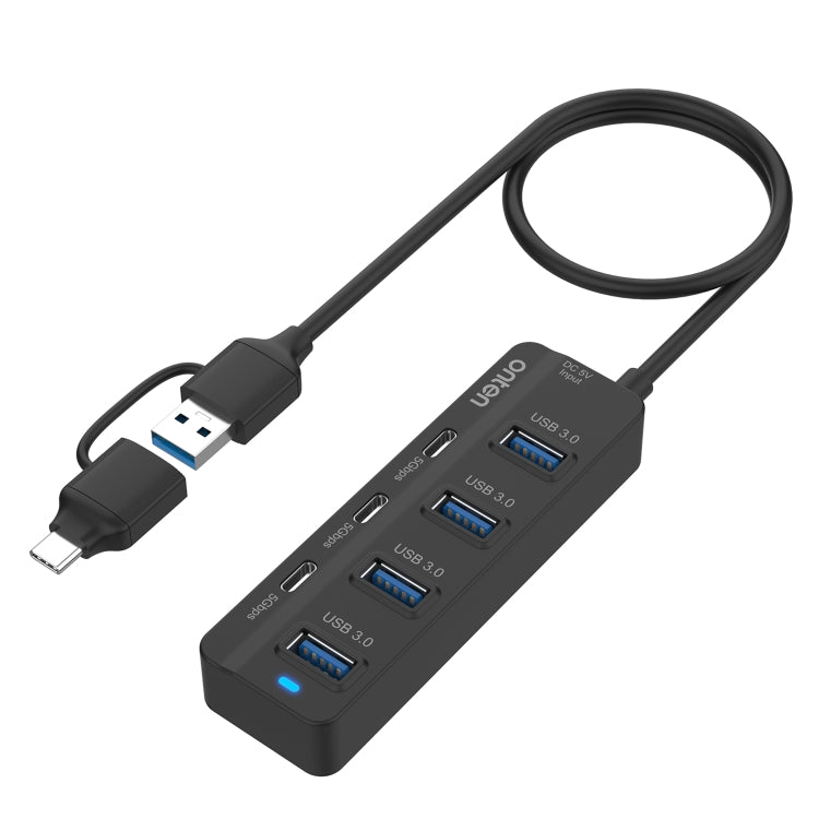 Onten UCA5306 USB3.0 + Type-C 7口HUB集線器 支持OTG