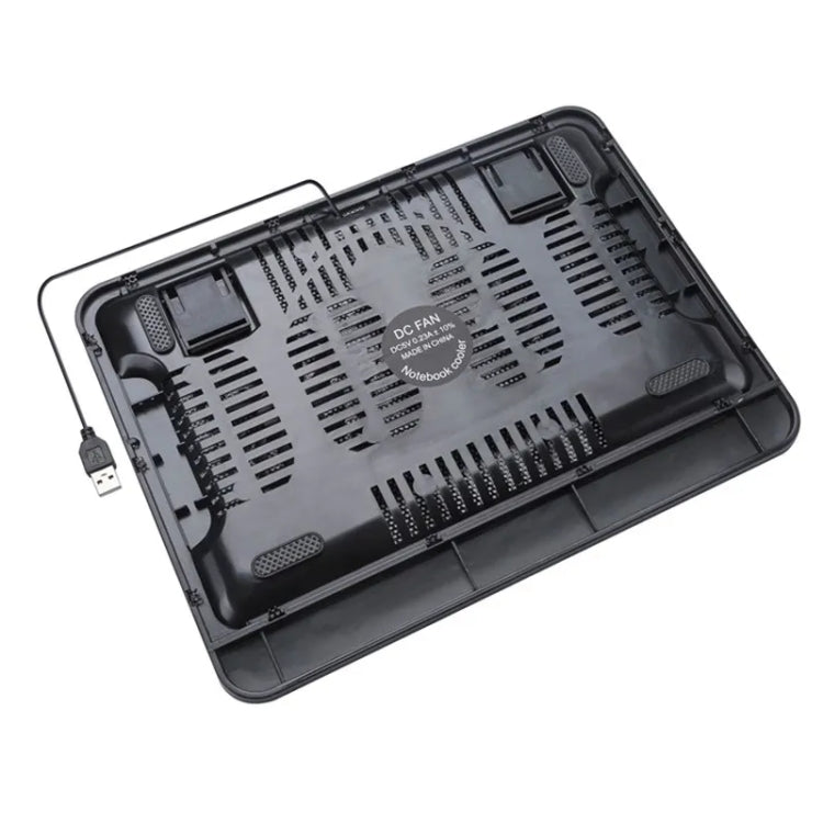 N128工作遊戲雙風扇筆記本電腦散熱墊支架帶LED燈