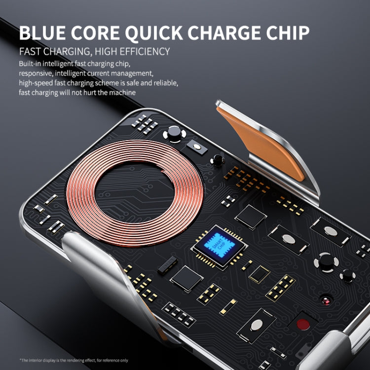 C9 車載無線充電器手機座紅外線自動夾緊金屬手機座車載充電器