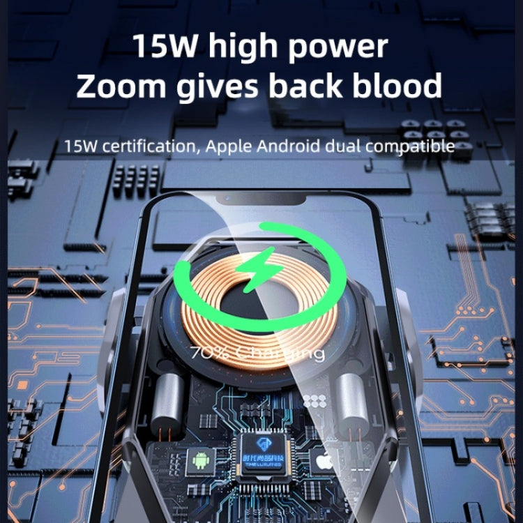 T7 多功能車載無線充電器紅外自動感應車載手機支架