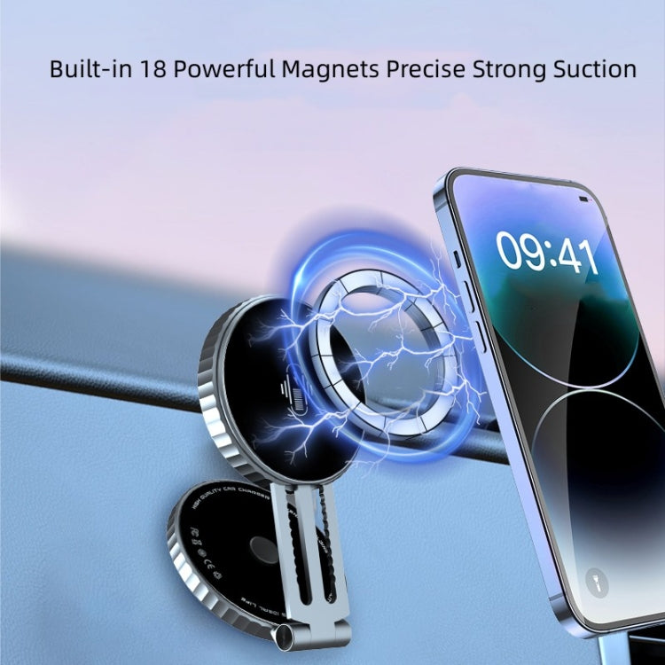 T1 適用於特斯拉 磁性可伸縮可摺疊360度旋轉汽車手機支架