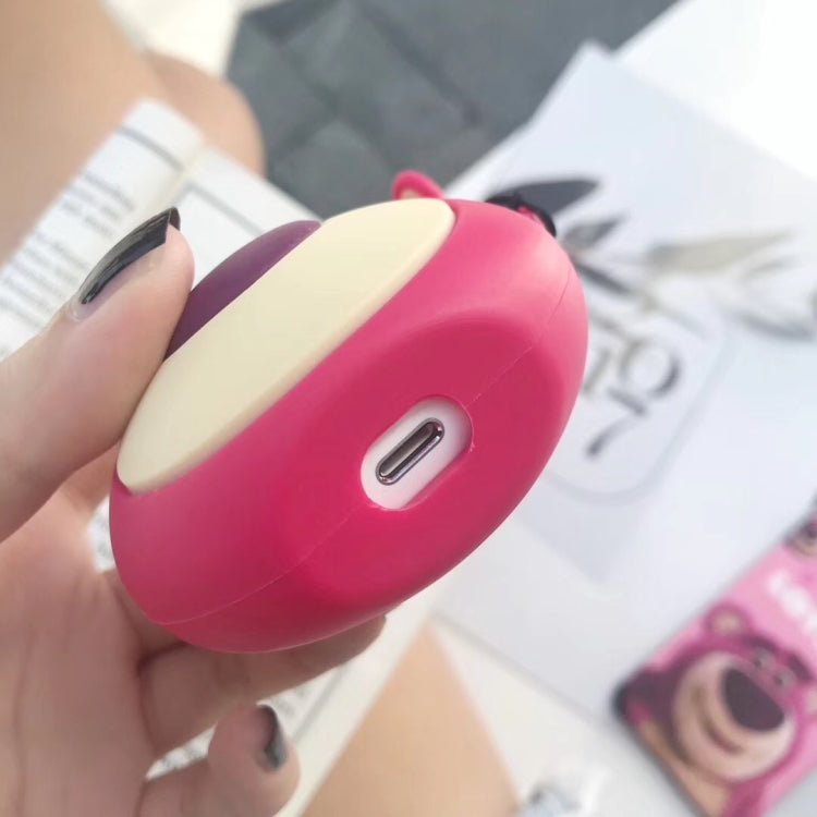 紅熊Airpods 保護套 蘋果藍牙耳機收納盒 硅膠指環繩防摔包