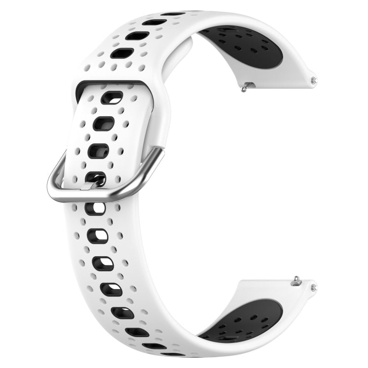 20mm 透氣雙色硅膠錶帶, For Samsung Galaxy Watch 5 44mm, For Samsung Galaxy Watch 6 Classic 47mm, For Samsung Galaxy Watch 5 40mm