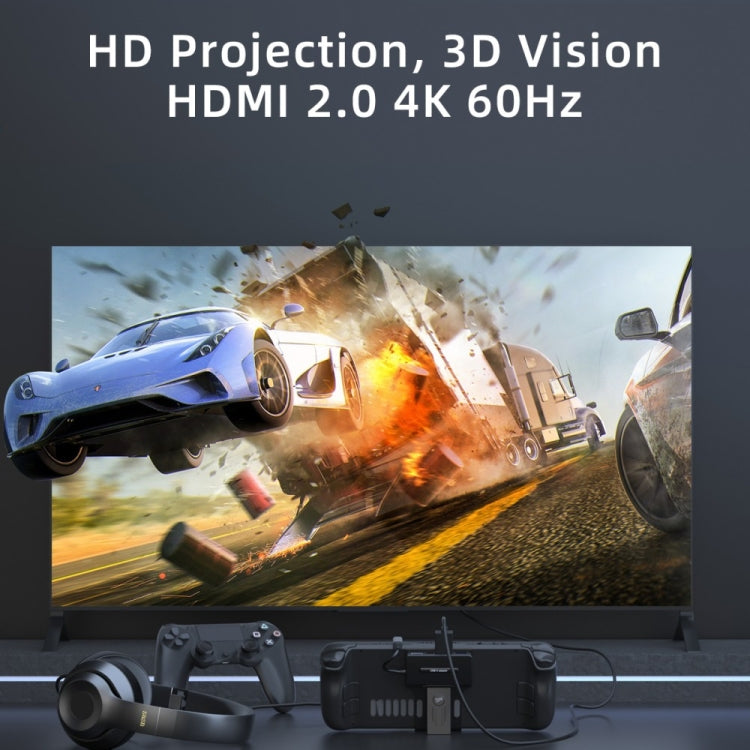 V266 適用於Steam Deck 5合1支架擴展塢充電底座 支持4K/60Hz USB3.0