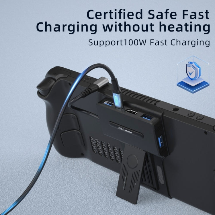 V266 適用於Steam Deck 5合1支架擴展塢充電底座 支持4K/60Hz USB3.0