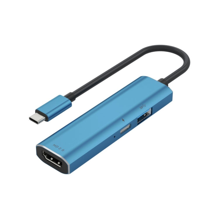 V264 3合1 Type-C轉USB3.0 + PD3.0 + HD2.0 3端口分配器OTG集線器