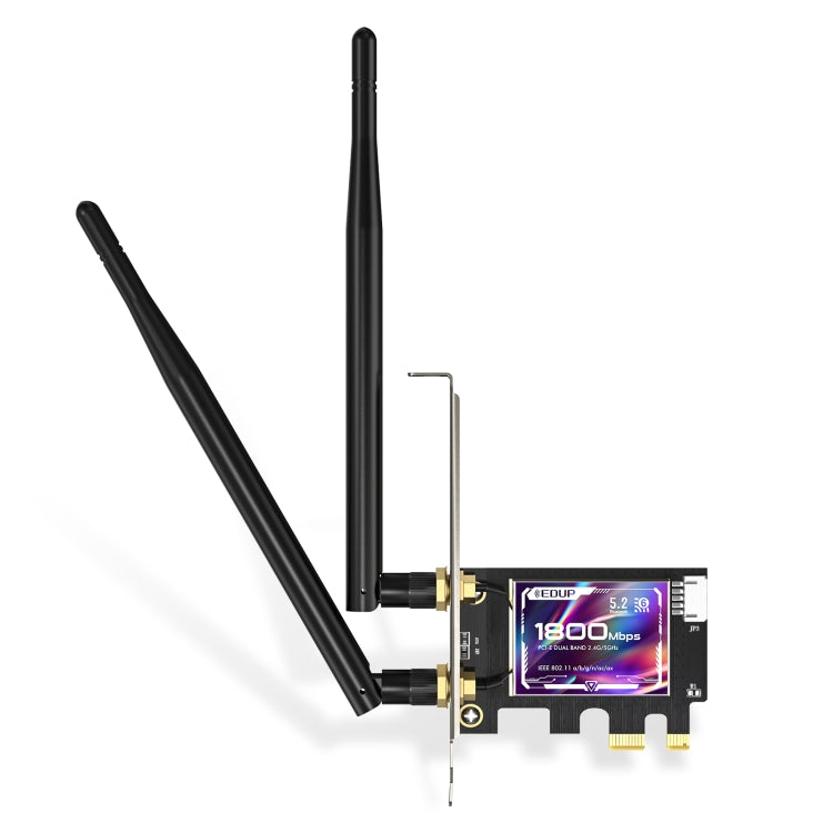 EDUP EP-9658 PCI-E WiFi 6 AX1800M 藍牙 5.2 適配器，適用於台式電腦，2.4GHz/5.8GHz雙頻無線PCI-E網卡